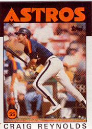 1986 Topps Baseball Cards      298     Craig Reynolds